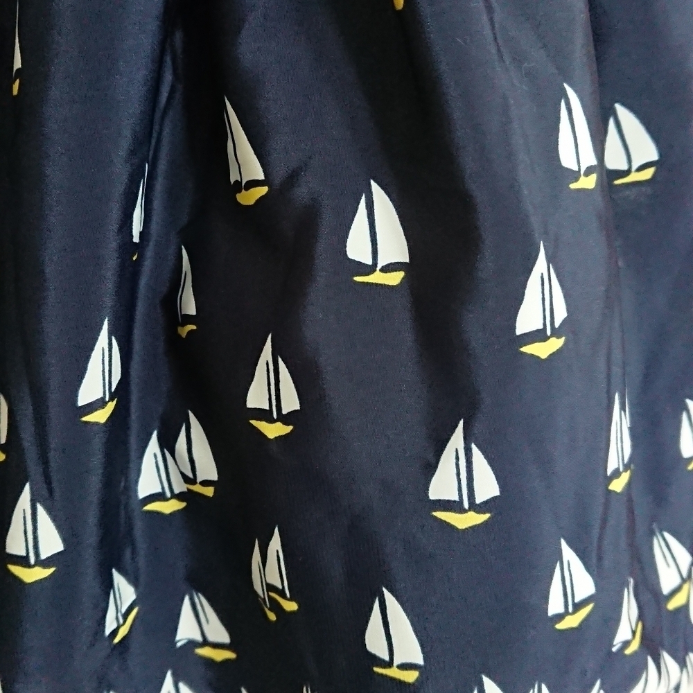 Janie and Jack Navy Blue Sailboat Print Kids Dress size 12-18M - Picture 10 of 11